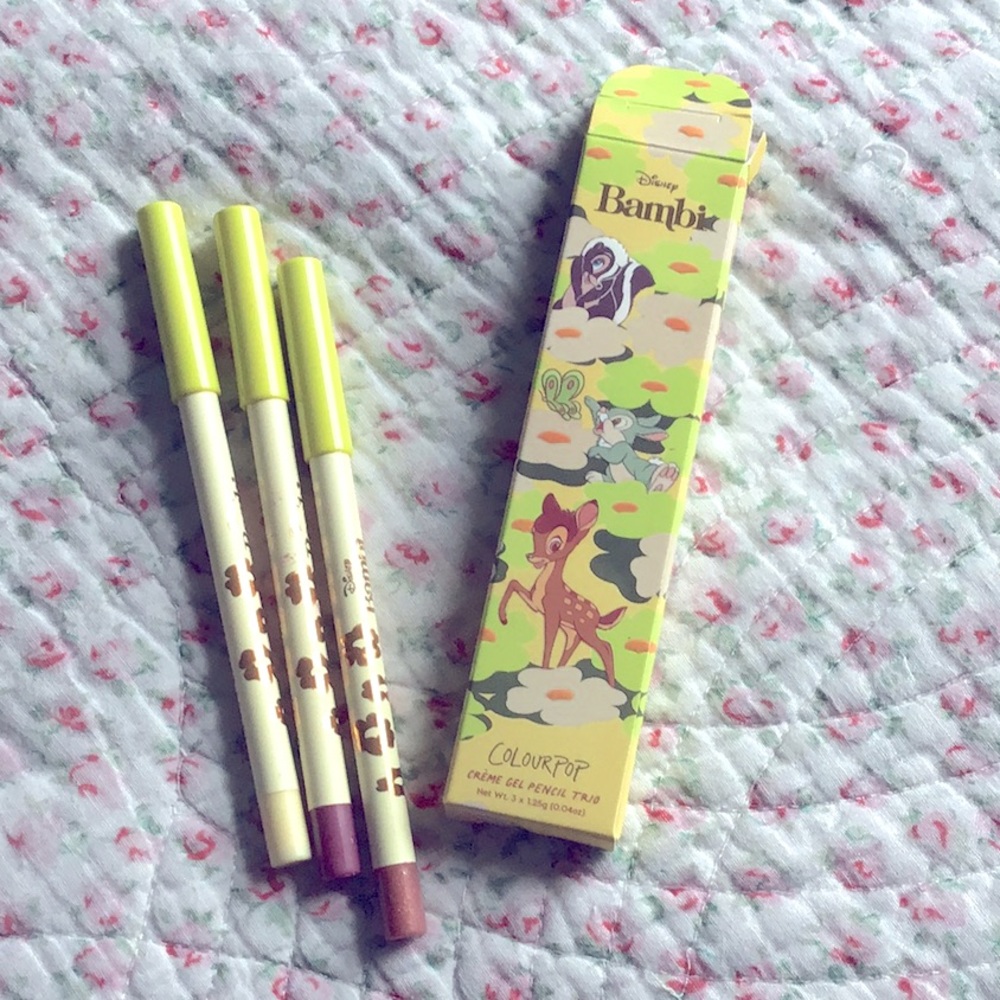 New Bambi Colourpop Life In The Woods Creme Gel 3 Eye Pencil Set In Box